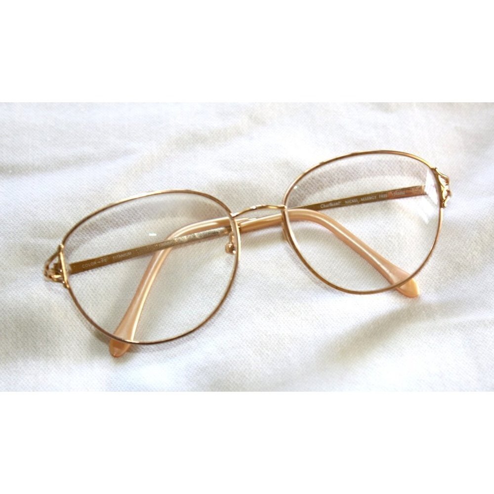 Charmant Eyeglasses Frame Allergy Free Titanium Golden Frame 53/16